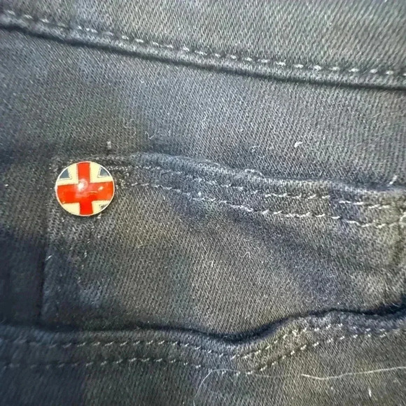 Hudson Krista super skinny black stretch jeans raw hem women’s size 26 - Picture 9 of 10